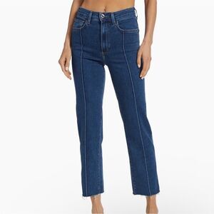 Le Jean Amelia Pleated Straight-Leg Jeans Sz 30